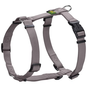 Graues Hunter Hundegeschirr Vario Rapid XS-S aus Nylon, verstellbar mit Steckverschlüssen.