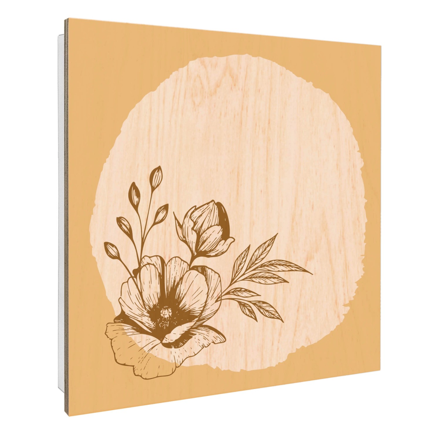 Banjado Schlüsselkasten mit Holzfront 30x30cm Weiß Scharnier Links 50 Haken günstig online kaufen