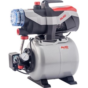 Al-Ko Hauswasserwerk HW 3.600: Graue Gartenpumpe mit Druckanzeige und Filter.