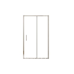 Duschparadies Duschtür 110 x 190cm Schiebetür Nischentür 5mm ESG Sicherheitsklarglas Dusche Verchromt