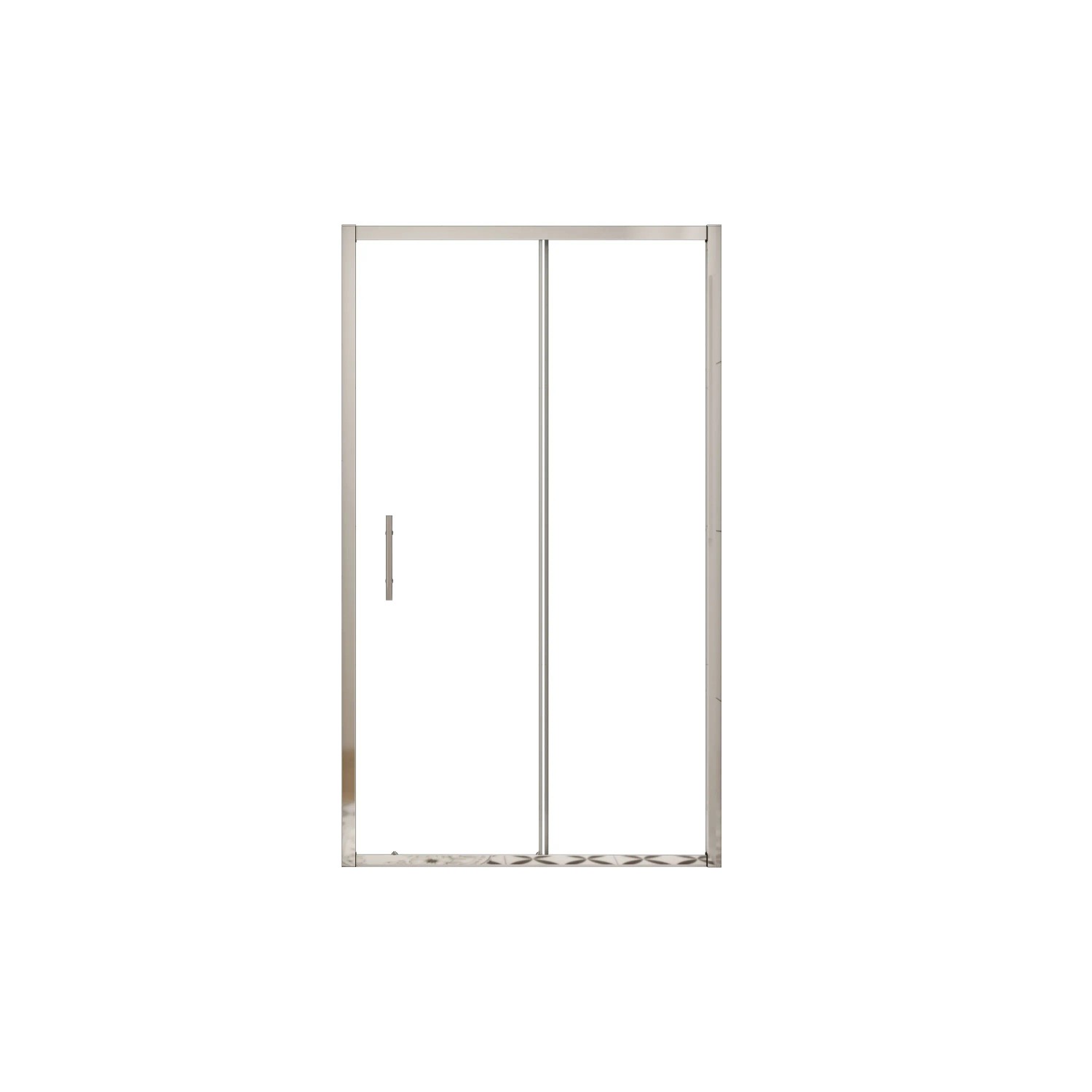 Duschparadies Duschtür 110 x 190cm Schiebetür Nischentür 5mm ESG Sicherheitsklarglas Dusche Verchromt