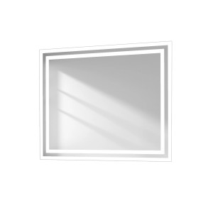 Rechteckiger Emke LED Badspiegel 60x50 cm mit Beleuchtung und Anti-Beschlag Funktion.