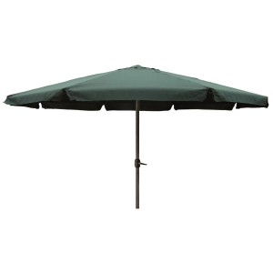 Lex XXL Alu Sonnenschirm Ø 4 m Kurbelschirm Gartenschirm Marktschirm Krempe Grün