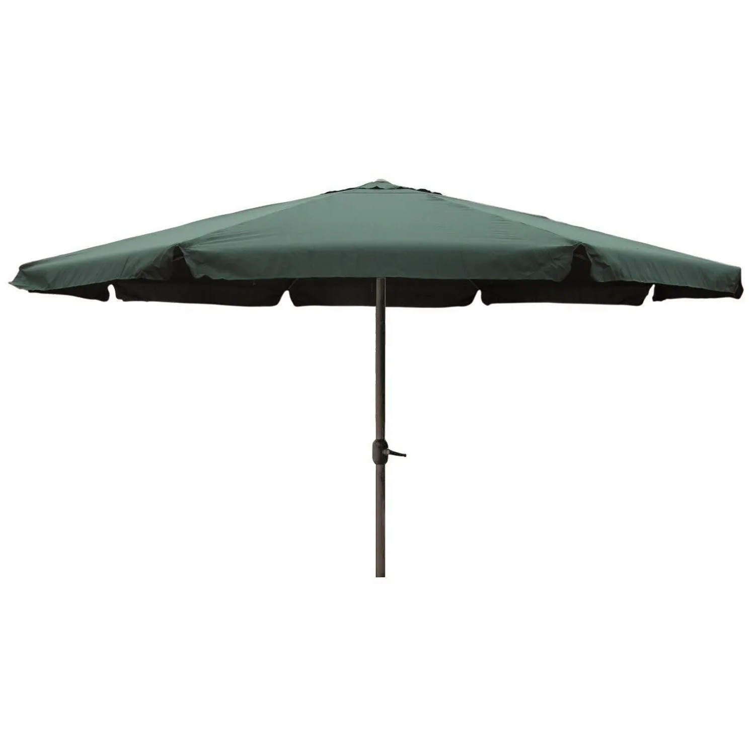 Lex XXL Alu Sonnenschirm Ø 4 m Kurbelschirm Gartenschirm Marktschirm Krempe Grün