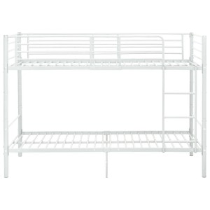 Weißes Metall Etagenbett 90x200 cm von vidaXL für Kinderzimmer.