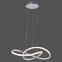 Moderne LED-Pendelleuchte Maria aus Aluminium, geschwungenes Design, dimmbar.