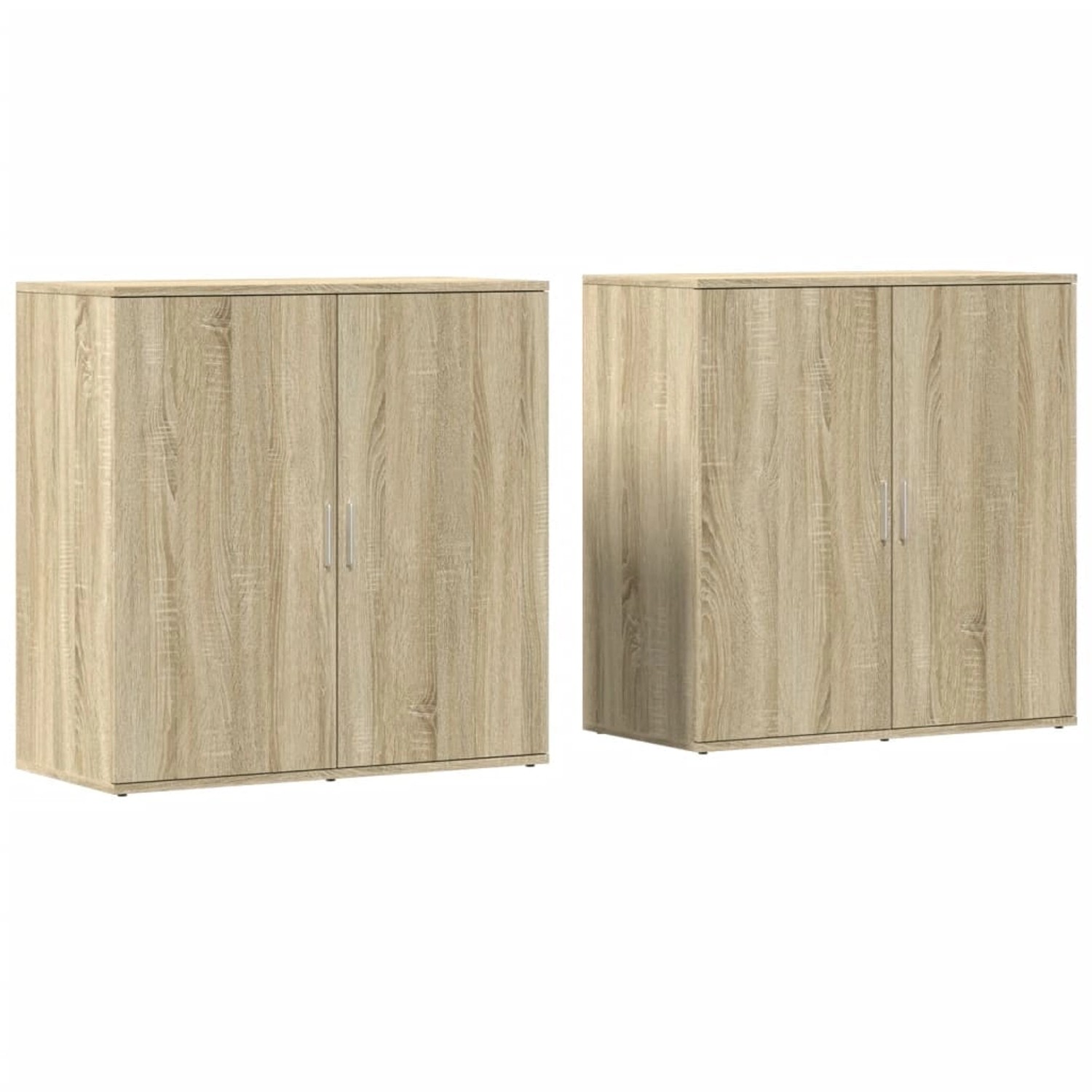 vidaXL Sideboards 2 Stk Sonoma-Eiche 79x38x80 cm Holzwerkstoff 3276604 günstig online kaufen
