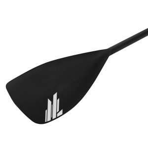 Schwarzes ECD Germany 2in1 Paddel für SUP Board/Kajak aus Aluminium, Detailaufnahme Paddelblatt.