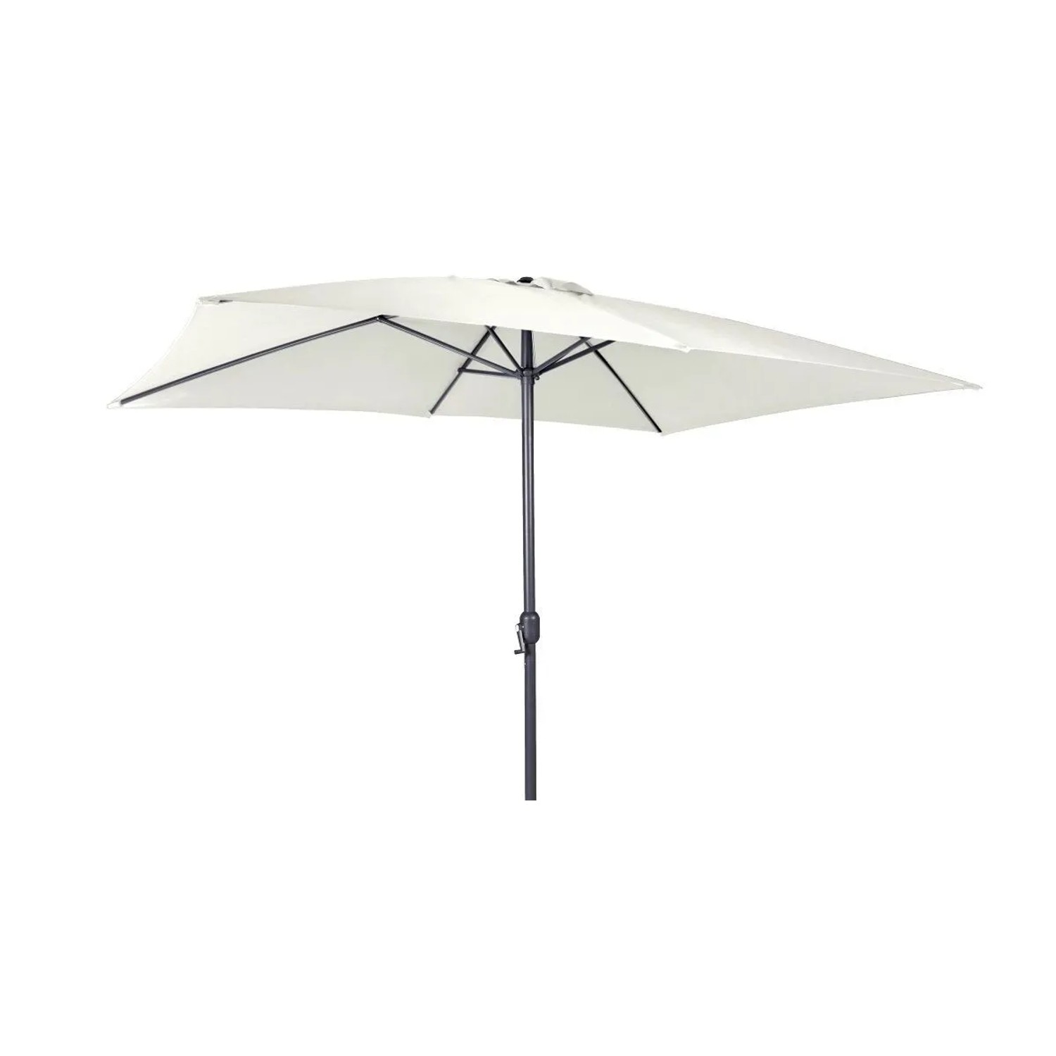 Lex Alu Sonnenschirm 300x200 cm UV30+ Rechteckig Kurbelschirm Gartenschirm Beige