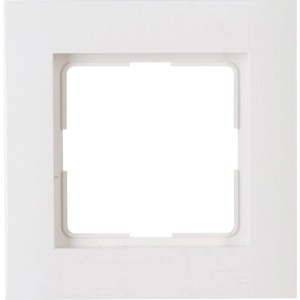 Kopp Abdeckrahmen 1-fach Athenis in Reinweiß für Schalter und Steckdosen.