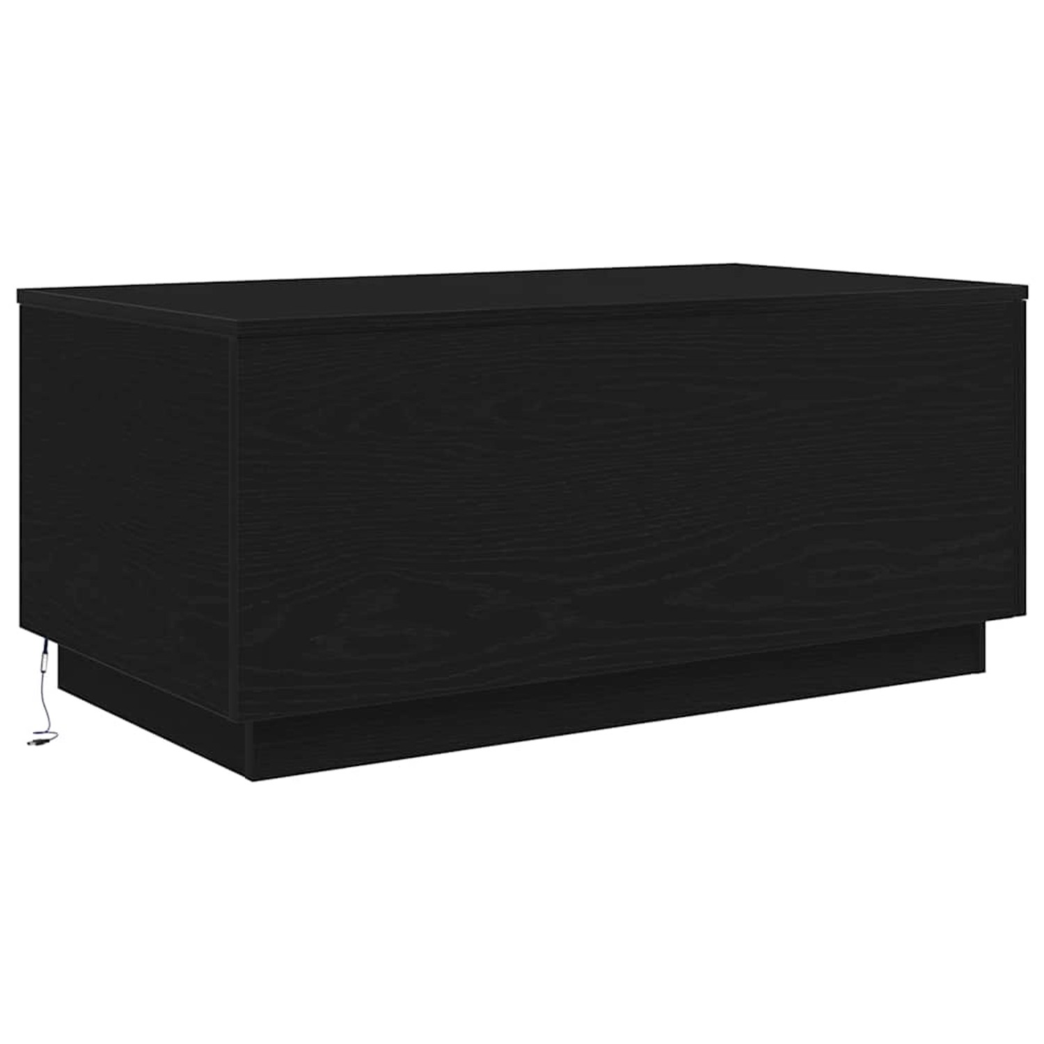 vidaXL Couchtisch mit LED-Leuchten Schwarz Eichen-Optik 90x50x40 cm 862260 günstig online kaufen