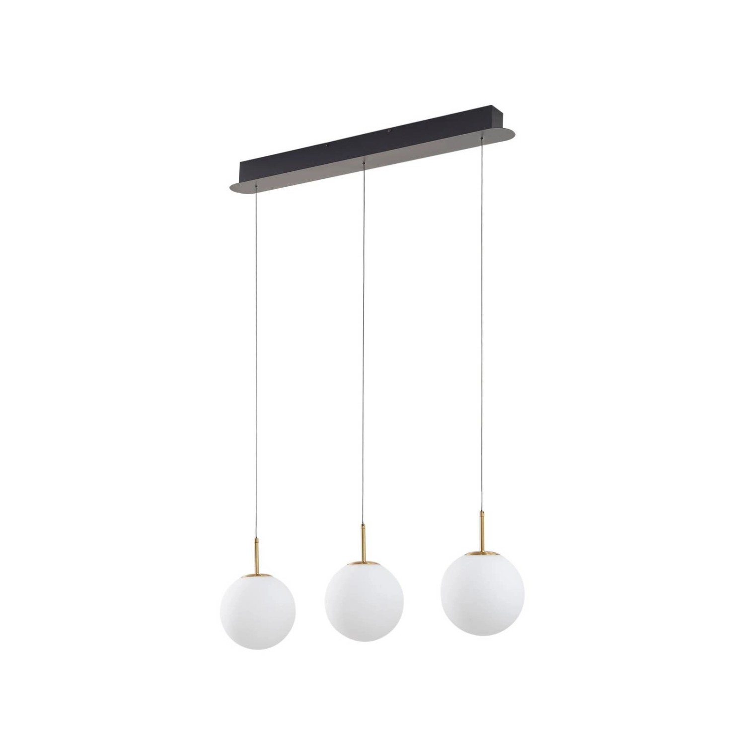 Lucande LED Pendelleuchte Joran 10030128 Modern in Weiß aus Glas 3-flammig günstig online kaufen