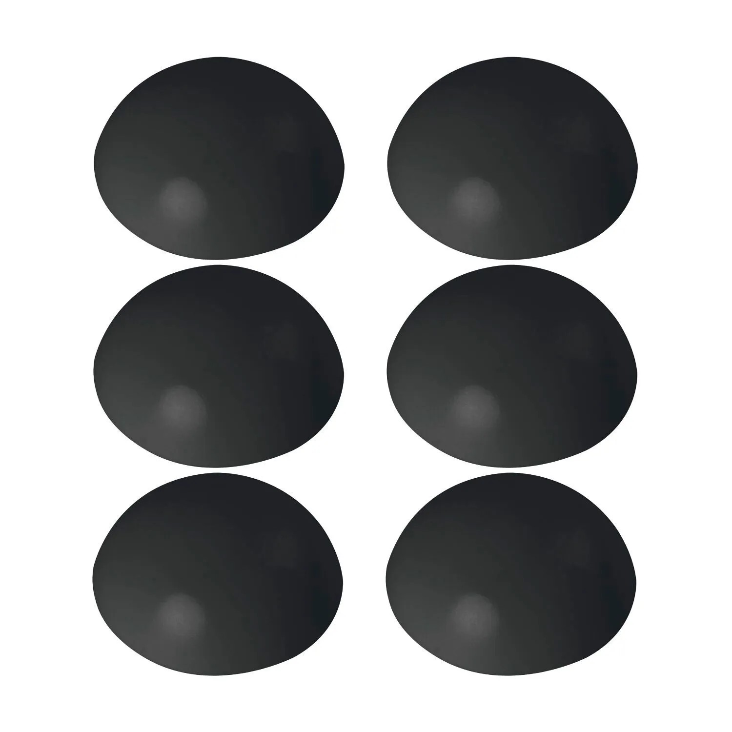 vasalat Set Wand-Türstopper Selbstklebend Ø 32 mm H 12 mm Schwarz 6 Stück