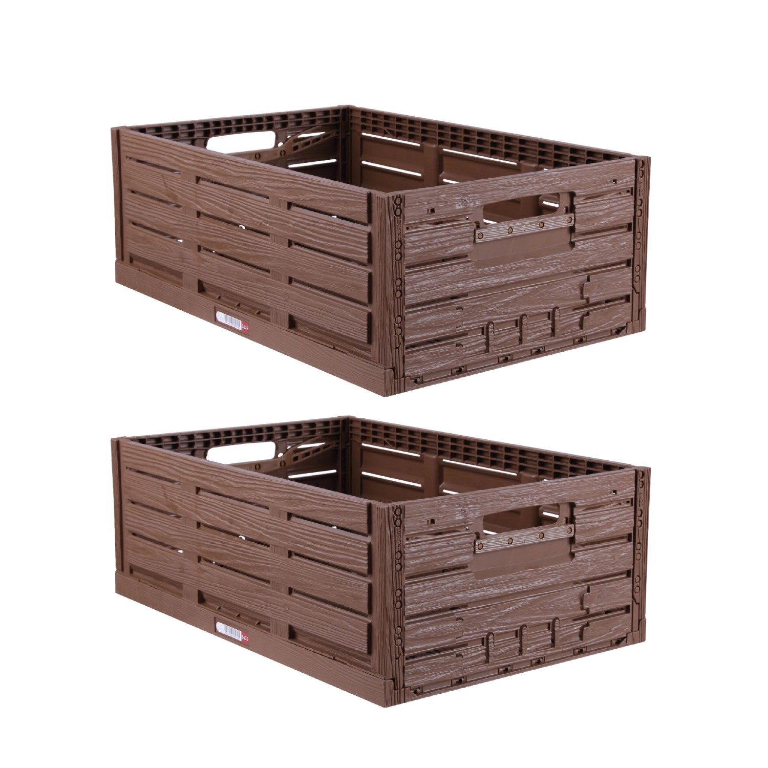 Bestlivings Faltbare Klappbox Holzoptik 60 x 40 cm 2 Stück