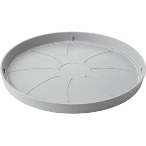 Deroma Untersetzer Origin Saucer, 17 cm, hellgrau, für Innen- und Außenbereich.