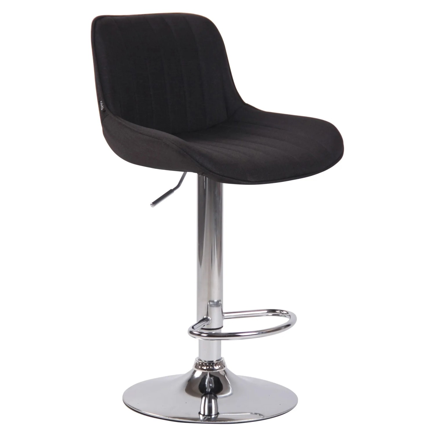 CLP Barhocker Lentini Stoff Schwarz/Chrom