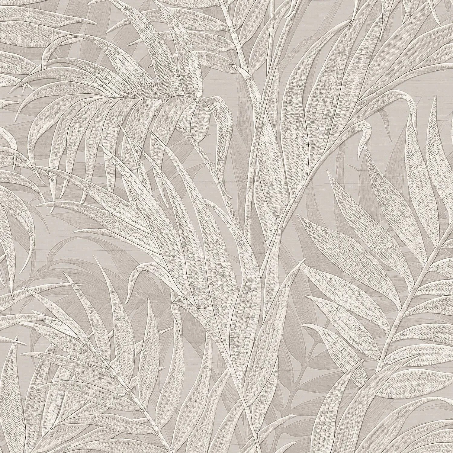 PROFHOME Gr322103-Di Florale Tapete Schimmernd Grau Silber Grau-Weiß 0,53 m x 10,05 m  5,33 m2