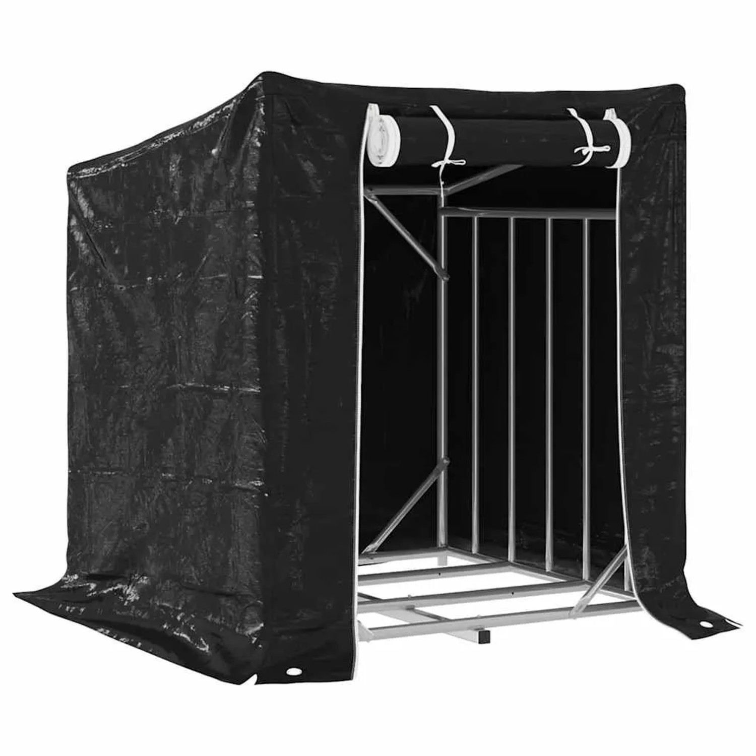 vidaXL Brennholzregal mit Regenschutz 101x61x110,5 cm Verzinkter Stahl 4104937