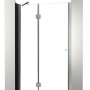 Glasdeals Nischentür ENTRARO 140x195cm, rahmenlose Dusche mit ESG Sicherheitsglas und Alu-Profilen.