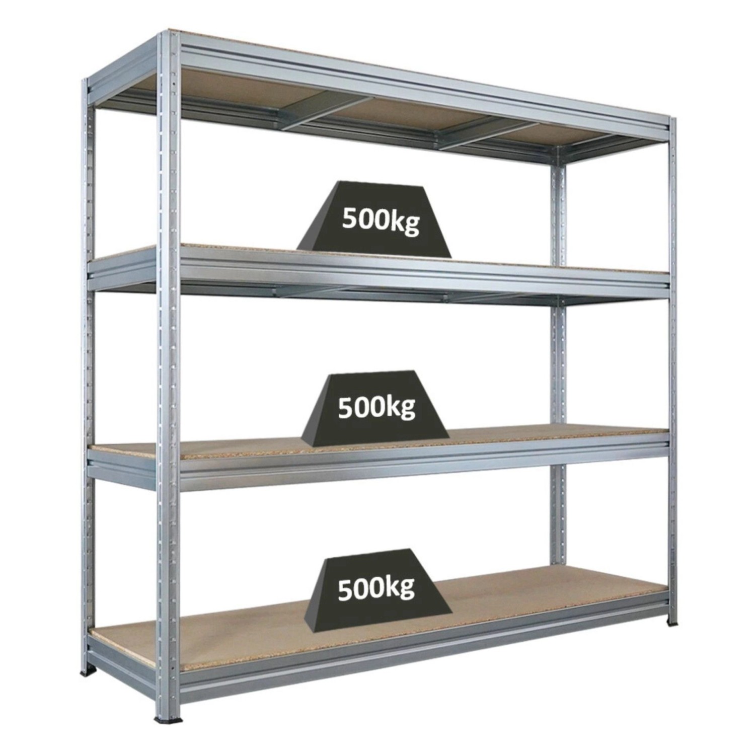 PROREGAL Schwerlastregal Dino HxBxT 180x200x60cm 4 Spanplatten-Ebenen 16mm günstig online kaufen