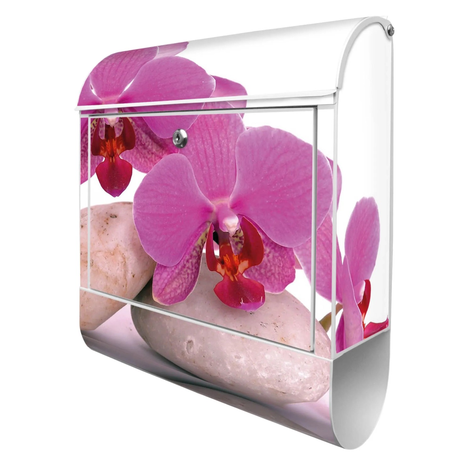 Banjado Design Briefkasten Weiß Pulverbeschichtet 39x47x14cm 2 Schlüssel Mi günstig online kaufen