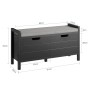 SoBuy Schuhbank FSR63-II-SCH, Garderobenbank mit Stauraum und grauem Sitzkissen.