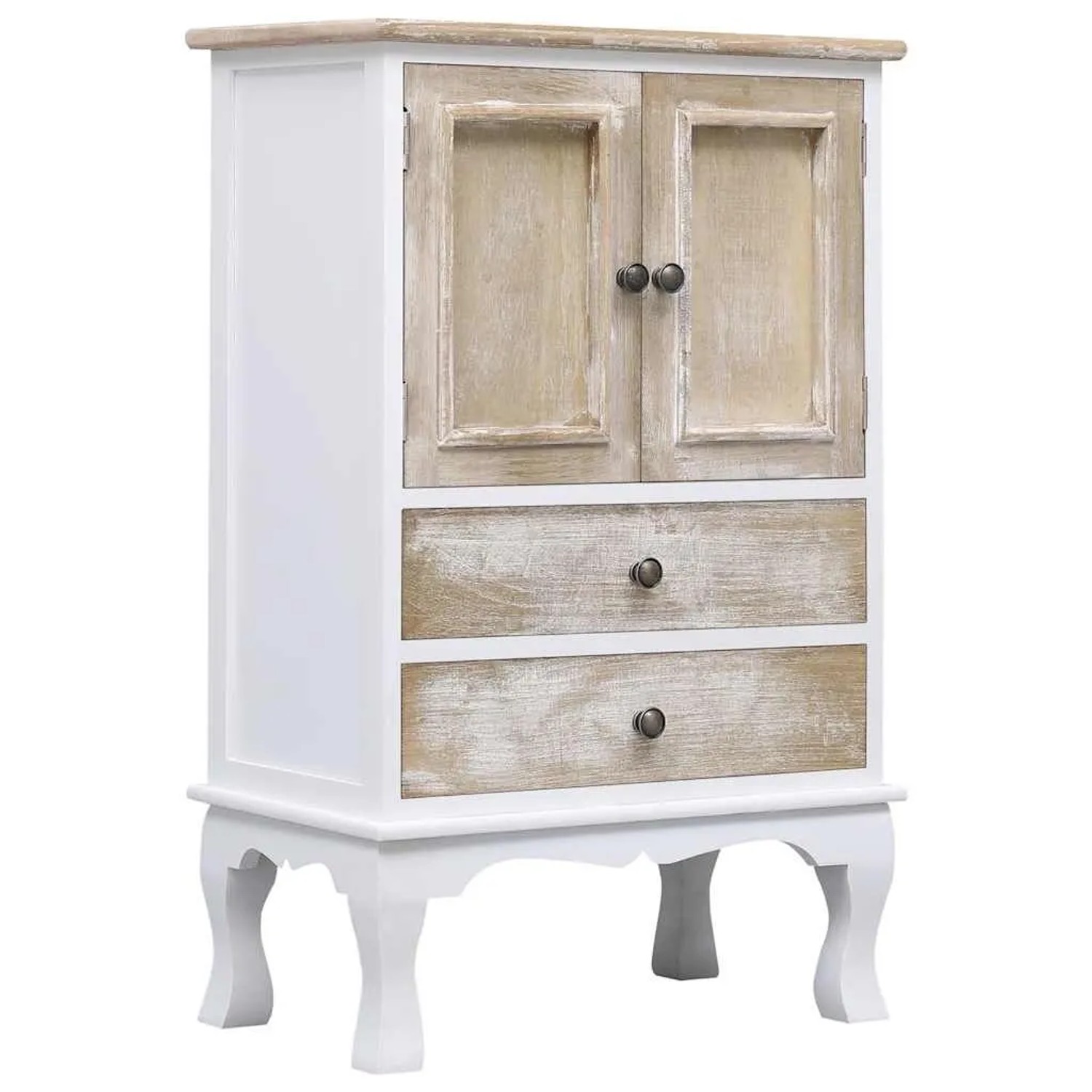 vidaXL Schubladenkommode Weiß 50x30x80 cm Holz 284181