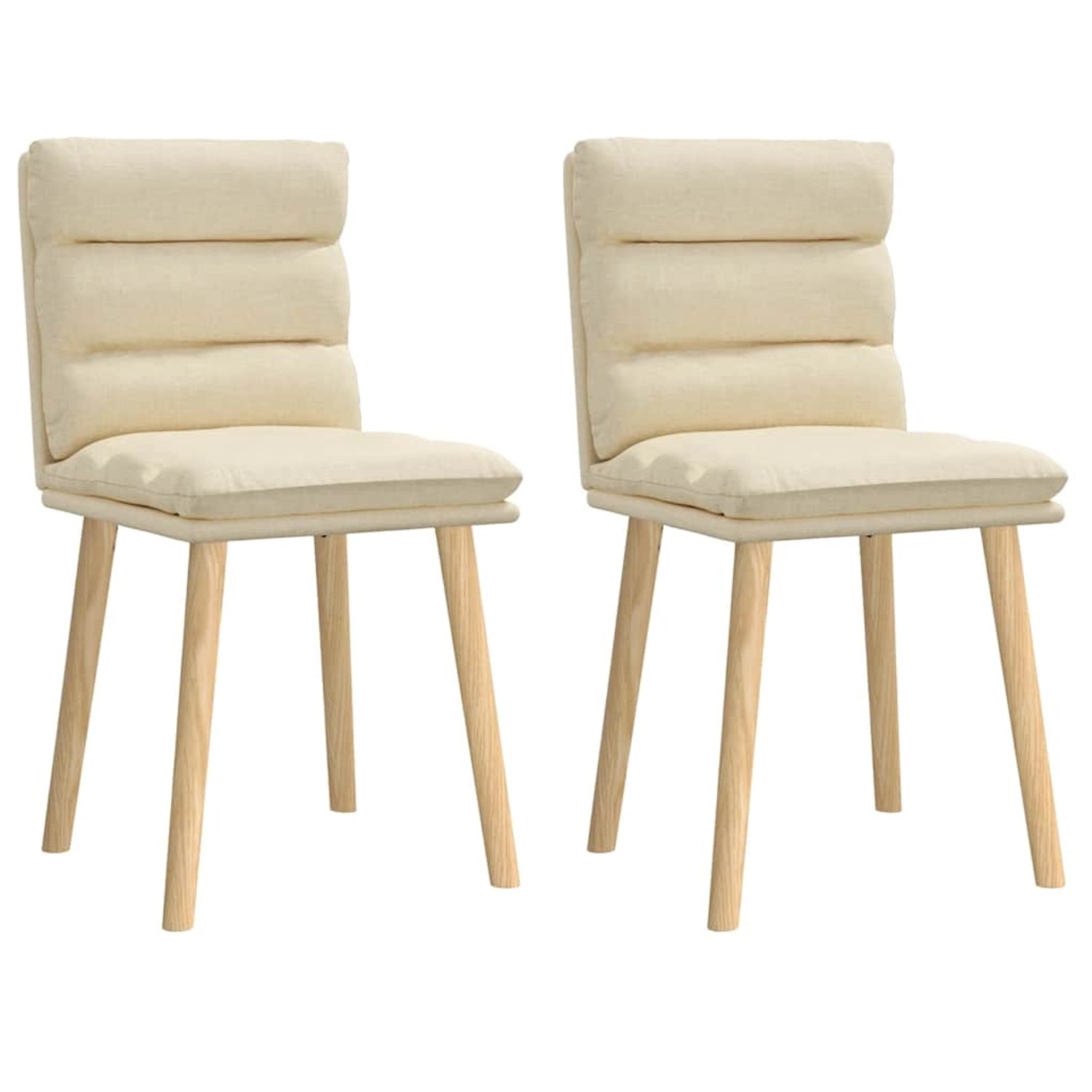 vidaXL Esszimmerstühle 2 Stk Creme Stoff 4101300 günstig online kaufen