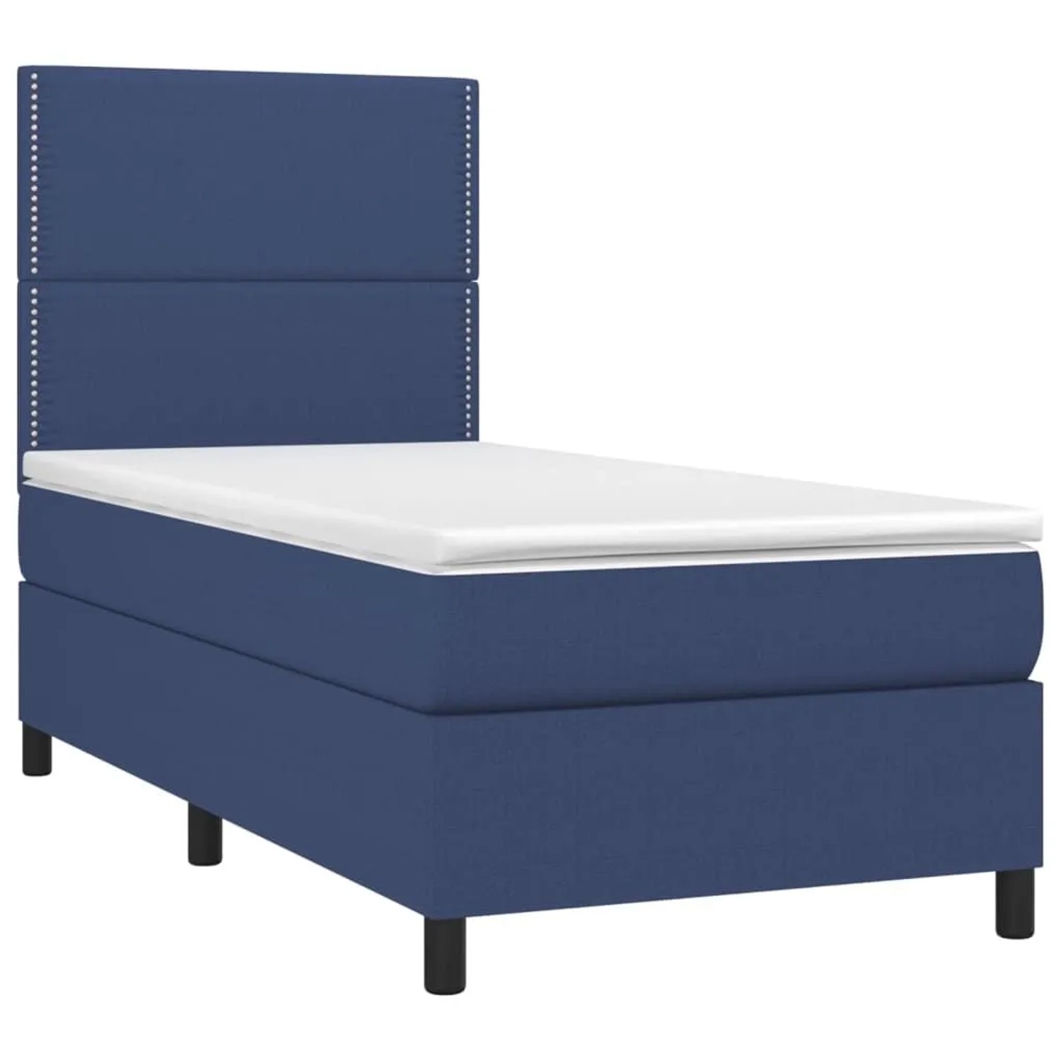 vidaXL Boxspringbett mit Matratze Blau 90x190 cm Stoff 3141663 günstig online kaufen