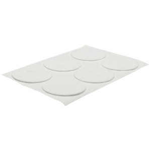 Wagner Softfilz-Pads, 24er Set, Ø 30mm, weiß. Möbelgleiter zum Schutz empfindlicher Oberflächen.