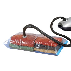 Wenko Vakuum Aufbewahrungssystem 136x92cm mit Staubsauger zum Platz sparen.