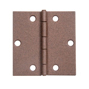 Quadratisches Alberts Duravis Scharnier, rostbraun, 60x60x1 mm, für Winkel & Holzverbinder.