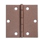 Quadratisches Alberts Duravis Scharnier, rostbraun, 60x60x1 mm, für Winkel & Holzverbinder.