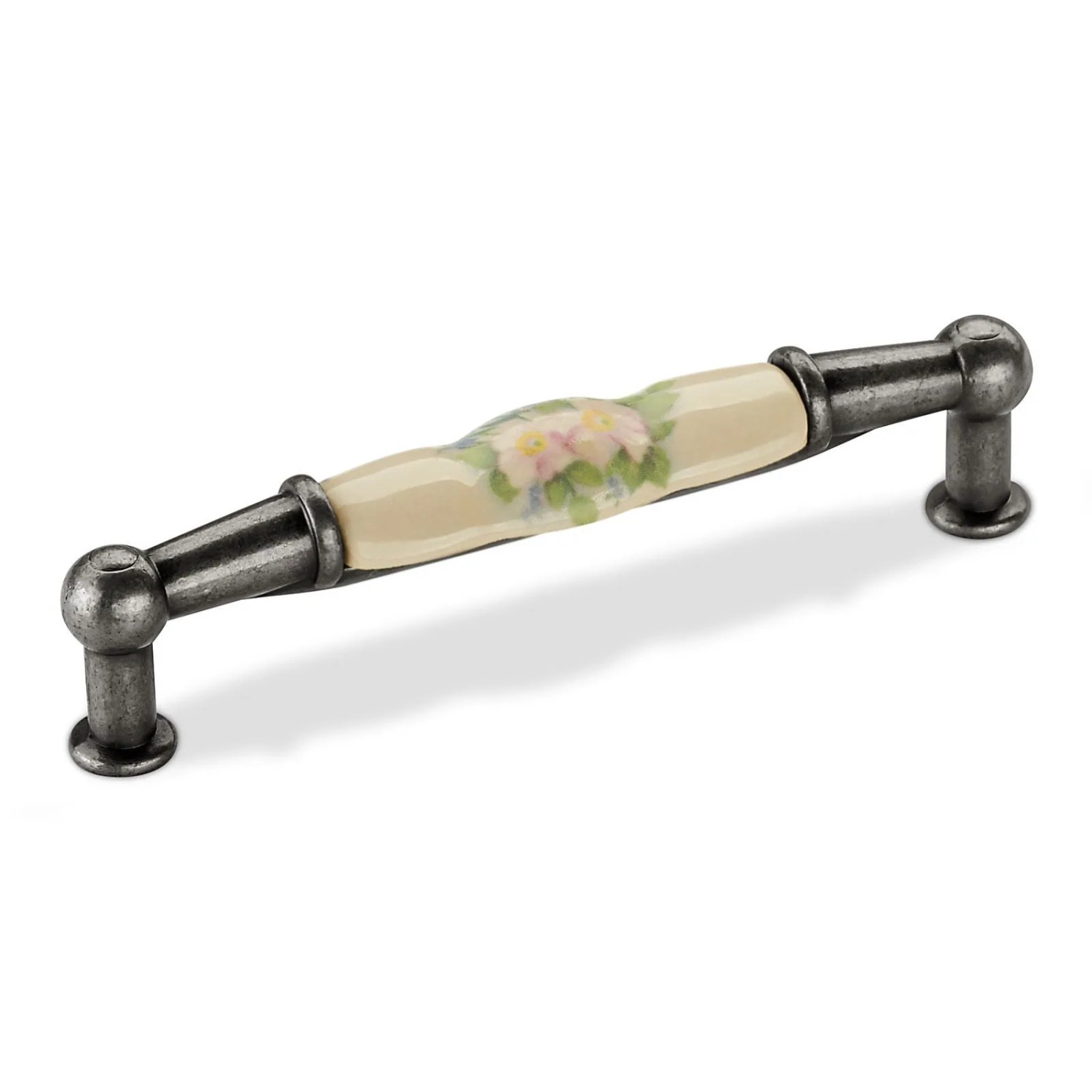 SOTECH Porzellangriff ETTA BA 96 mm Altsilber Porzellan