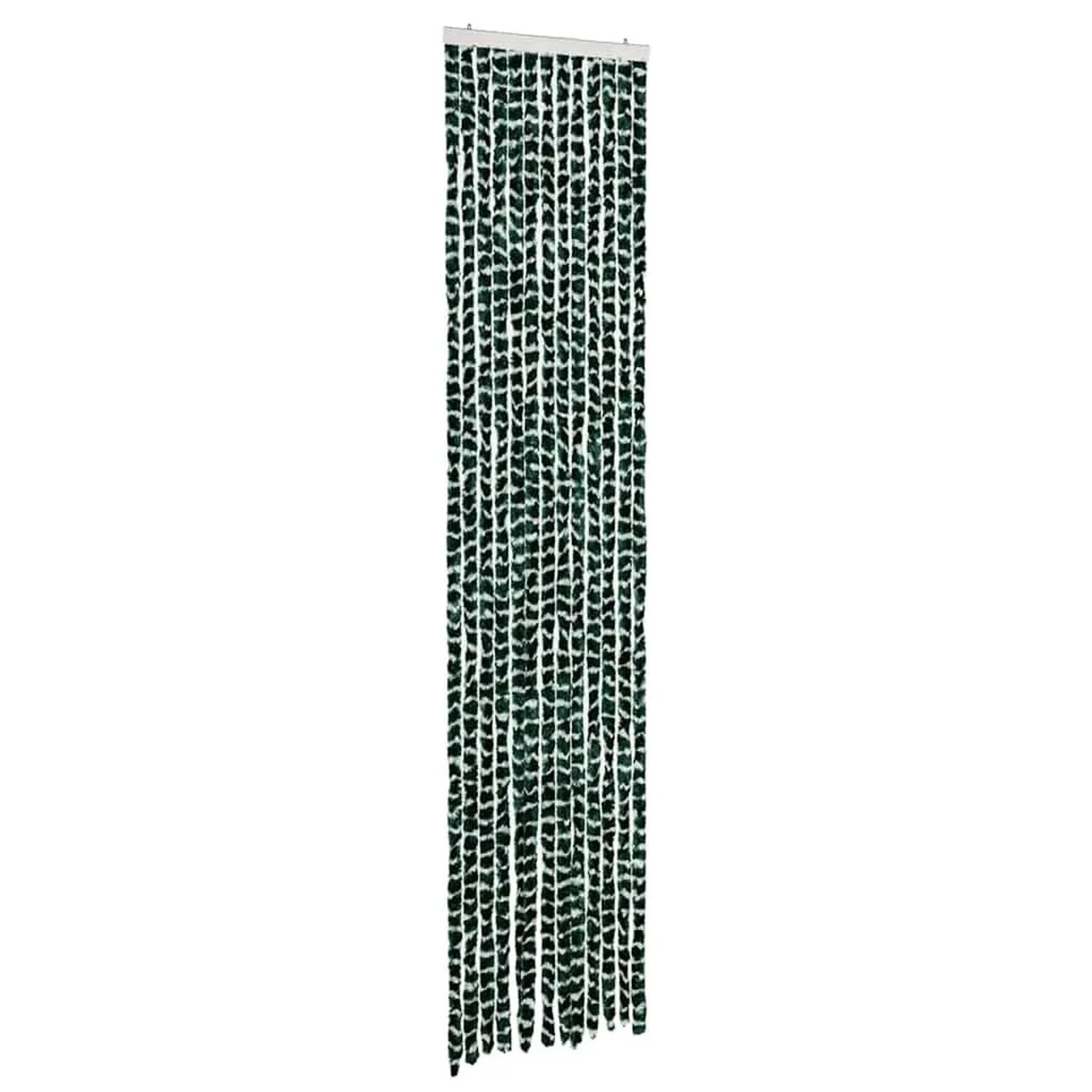 vidaXL Insektenschutz-Vorhang Grün und Weiß 56x185 cm Chenille 325445
