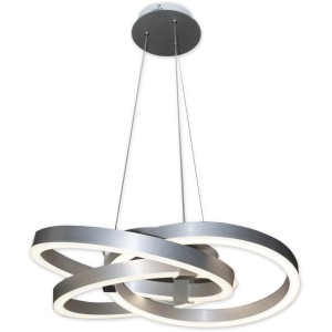 Moderne, dimmbare Näve Smart Home LED-Pendelleuchte Divora, 58 cm, in Aluminiumoptik.