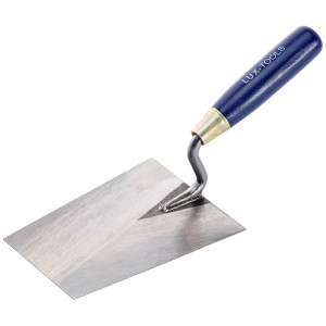 LUX Stuckateurkelle Classic, 180 mm, mit Schwanenhals und Holzgriff.