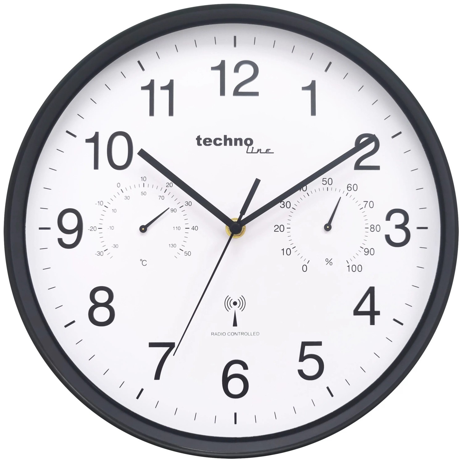 technoline Funkwanduhr WT 8945 Schwarz