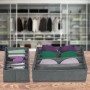 Relaxdays Unterwäsche Organizer Set Vliesstoff Pappe Hellgrau Faltbar 9 cm x 32 cm x 32 cm 0,5 kg_2