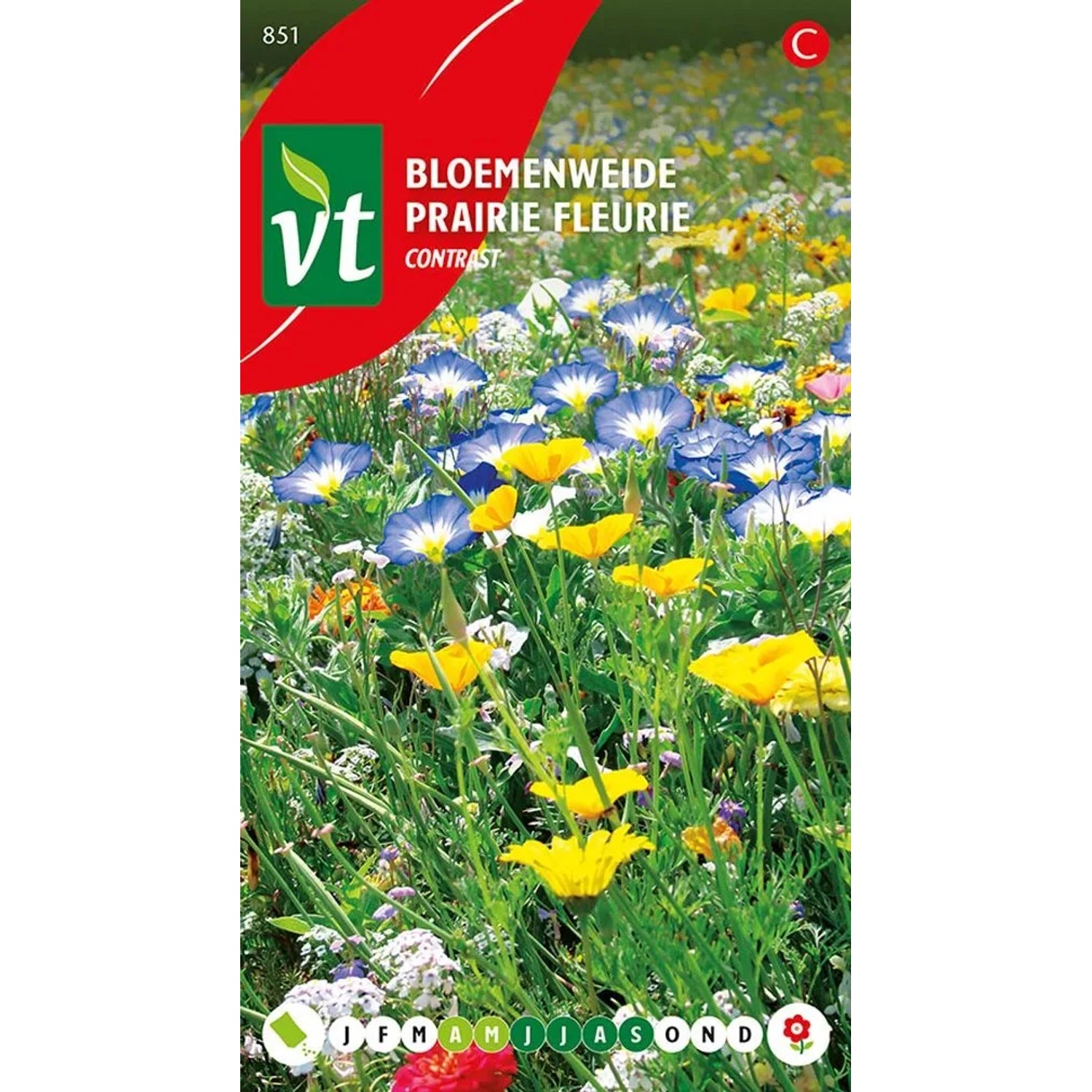 Blumenwiese 'Kontrast' Samen Ca. 2,5 g Kontrastreiche Blüten