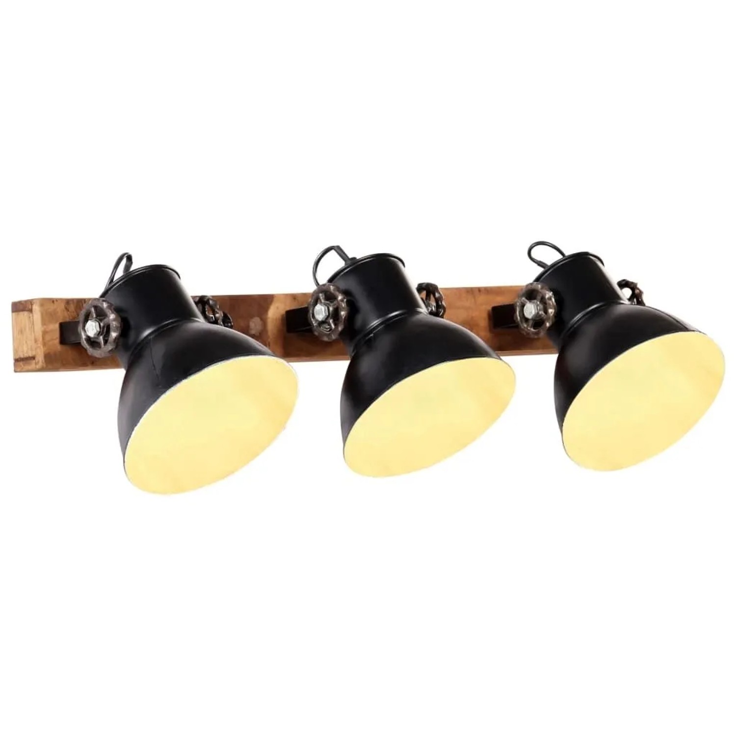 vidaXL Wandlampe Industriestil Schwarz 65x25 cm E27 320512