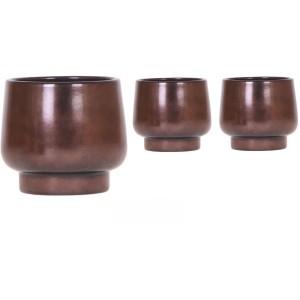 Keramik-Übertopf "Scandic Copper" Topf-Ø ca. 9 cm