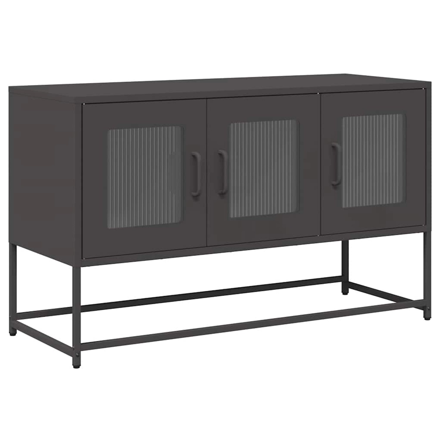 vidaXL TV-Schrank Schwarz 100,5x39x60,5 cm Kaltgewalzter Stahl 853338 günstig online kaufen