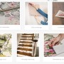 Anwendungsbeispiele der hellminzgrünen Möbelfolie: Zuschneiden, Montage, Reinigung, Druck, Anwendung, selbstklebend.