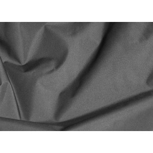 Detailaufnahme: Anthrazitfarbener Sitting Point Sessel Twist Scuba, Bezug aus robustem, wasserabweisendem Stoff.