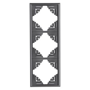 Kopp Abdeckrahmen 3-fach Malta Anthrazit für Schalter und Steckdosen.