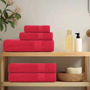vidaXL Saunatücher 2 Stk Rot 80x200 cm 360 g/m² 100% Baumwolle 136935