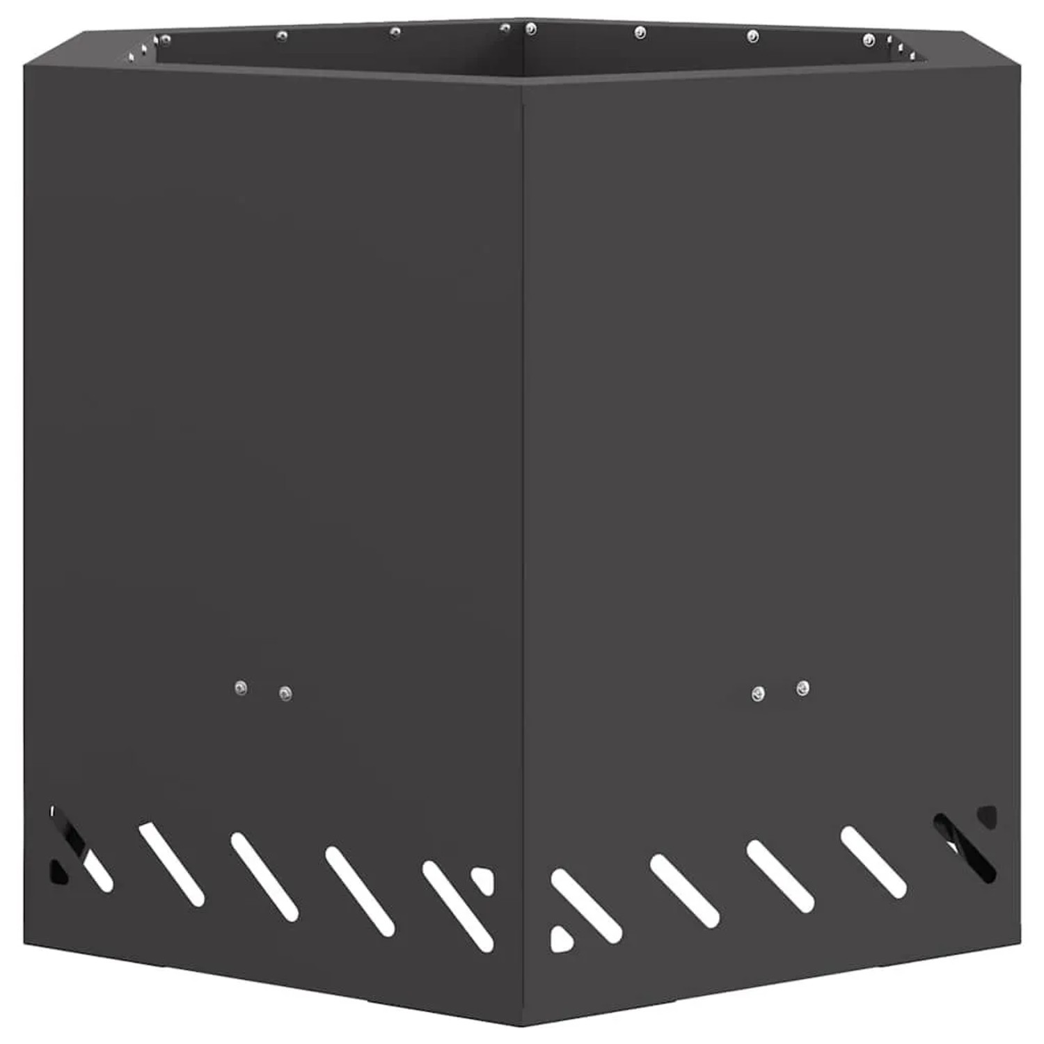 vidaXL Rauchfreier Feuerkorb Schwarz 58 x 58 x 51 cm Stahl 858980