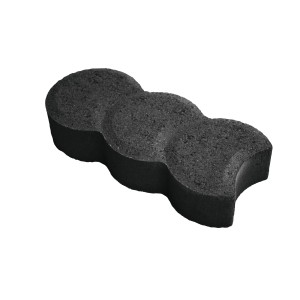 Anthrazitfarbener Pali-Mähstein (22x10 cm) aus Beton für Rasenkanten und Beetbegrenzungen.