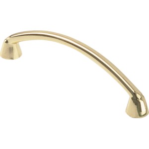 Glänzender Möbelgriff 912 aus Messing für Schränke und Schubladen.